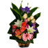 White Color Lily and Roses Arrangement