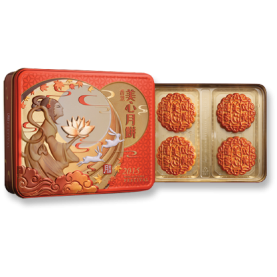 Maxim Yellow Lotus Seed Paste Moon Cake with 2 Egg Yolks Maxim Yellow Lotus Seed Paste Moon Cake with 2 Egg Yolks