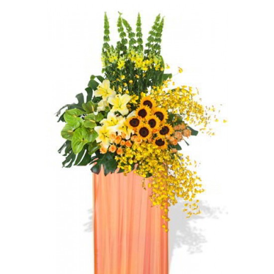 Sunflower and Orchid Grand Opening Stand Sunflower and Orchid Grand Opening Stand