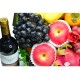 Seasonal Fruits Hamper with Red Wine Seasonal Fruits Hamper with Red Wine